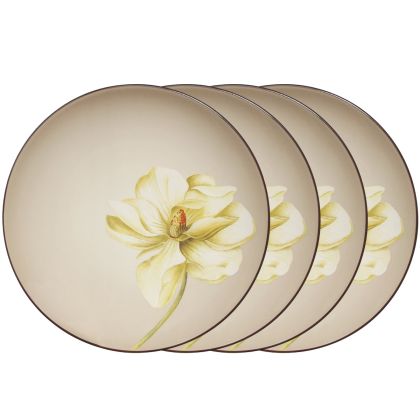 Accent/Luncheon Plate, Floral, 8 1/4" (Magnolia), Set of 4