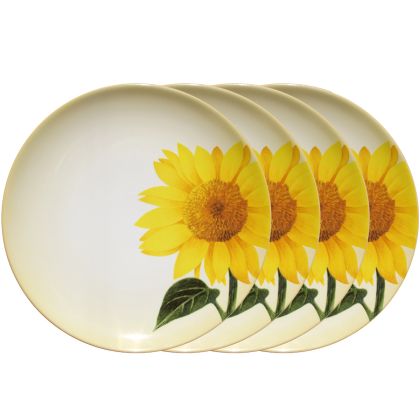 Accent/Luncheon Plate, Floral, 8 1/4" (Sunflower), Set of 4