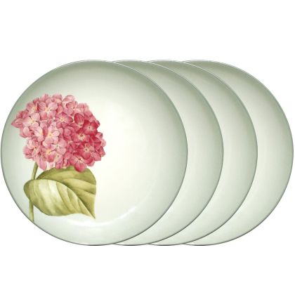 Accent/Luncheon Plate, Floral, 8 1/4" (Hydrangea), Set of 4