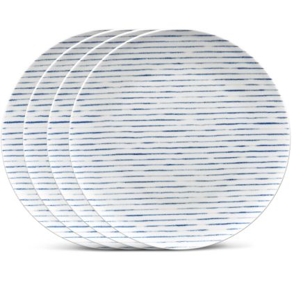 Coupe Stripe Dinner Plate, 11", Set of 4