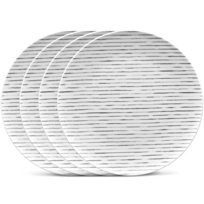 Coupe Stripe Dinner Plate, 11", Set of 4