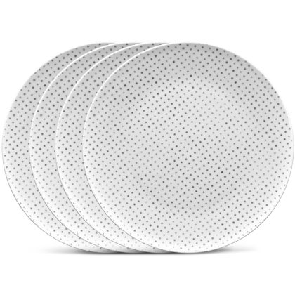 Coupe Dots Dinner Plate, 11", Set of 4