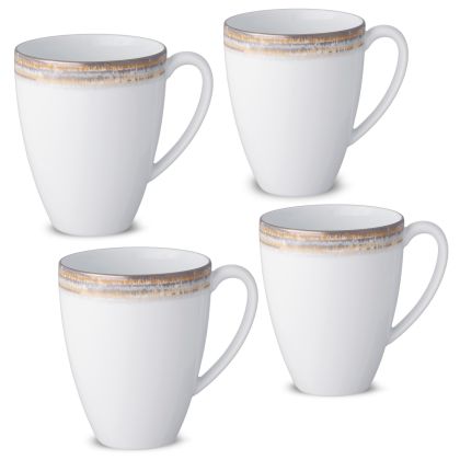 4枚セットnoritake contemporary Mediterranean Noritake Raylan Set of 4 Mugs