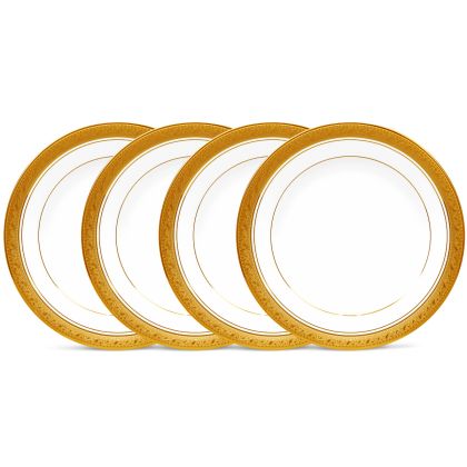Noritake Crestwood Gold Set of 4 Bread & Butter/Appetizer Plates