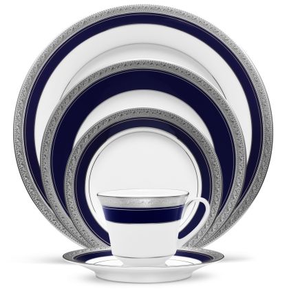 値下げ　ノリタケ　Noritake　クレストウッド コバルトプラチナ　21cm Crestwood Cobalt Platinum by Noritake