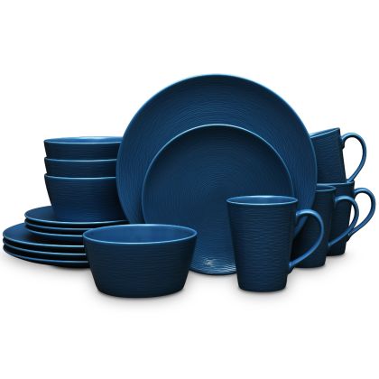 Noritake Colorscapes NoN Swirl (Navy on Navy) 4-Piece Round Place
