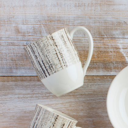 Slate Extra-Large Weave Mug, 18 oz