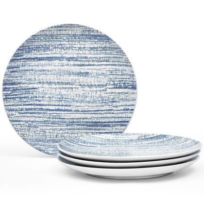 Blue Weave Accent Plates, 8 1/4", Set of 4