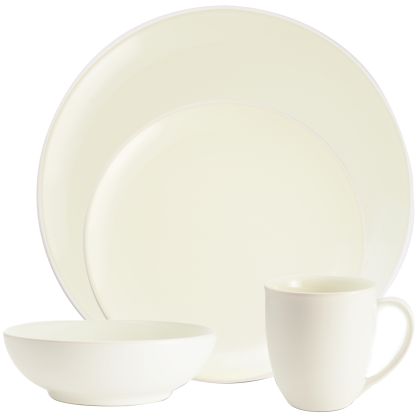 Noritake Colorwave White Set of 4 Coupe Dinner Plates