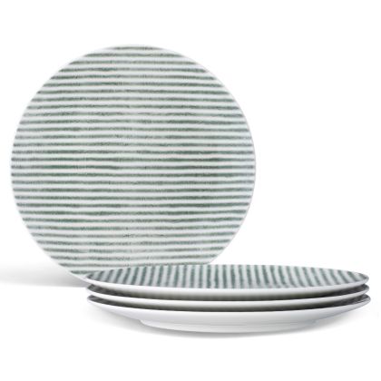 Coupe Stripe Salad Plate, 9 1/2", Set of 4