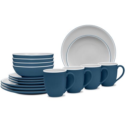 Noritake COLORTRIO BLUE小3皿、中3皿のセット ColorTrio Blue by Noritake