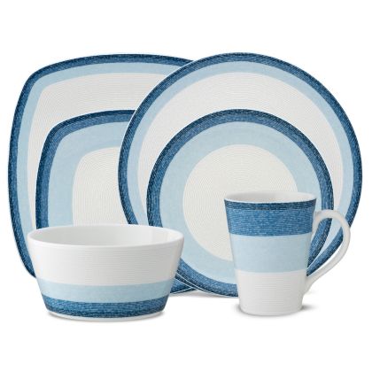 Noritake Colorscapes Layers Navy 12-Piece Coupe Set in