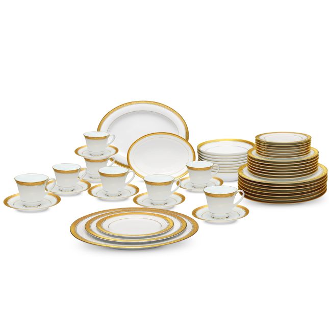 Noritake ゴールド縁取り皿5枚セット NORITAKE ノリタケ ゴールドライン 洋食器セット 大皿1枚 パン皿5枚